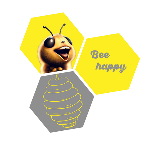 BEE HAPPY - Herren Basic Hoodie
