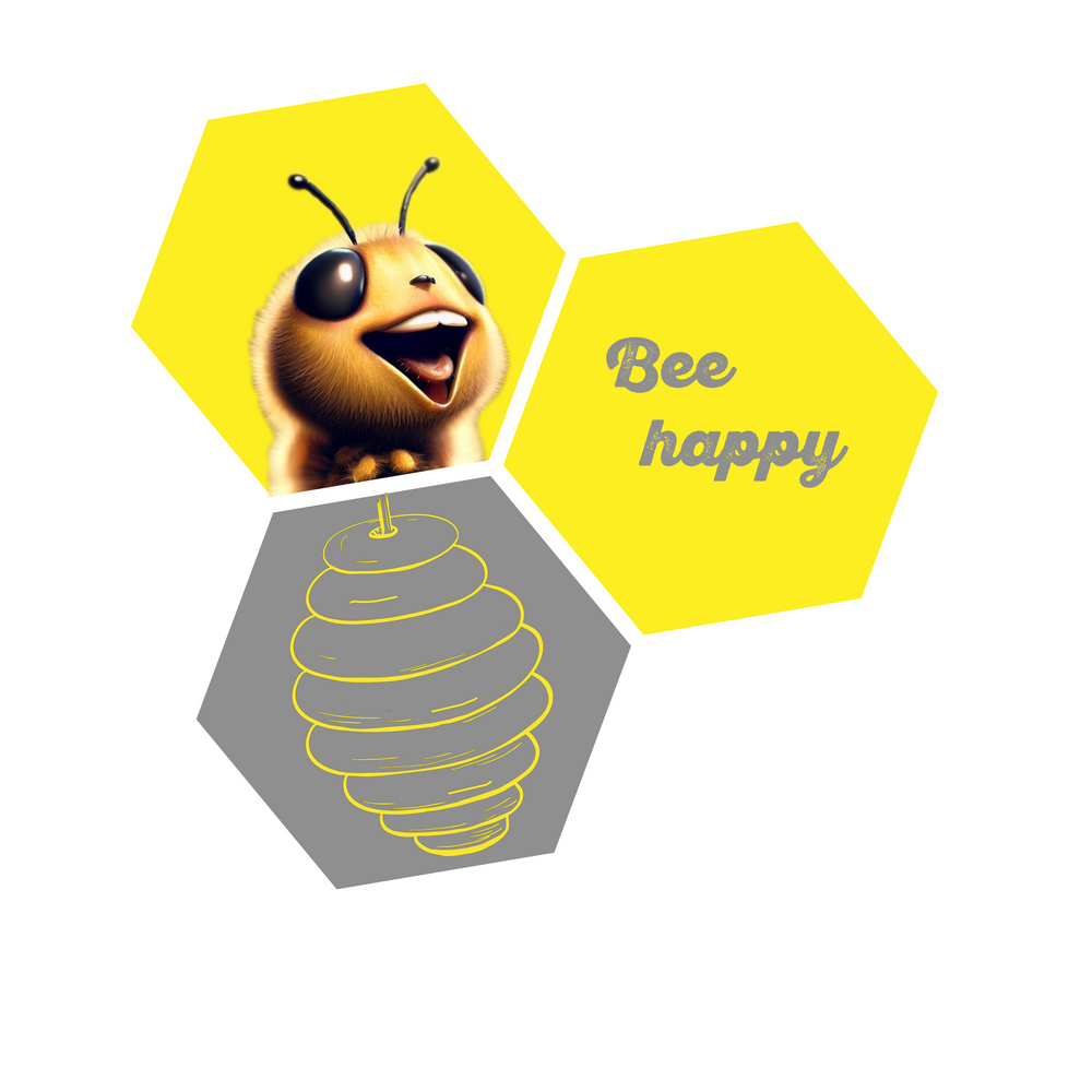BEE HAPPY - Herren Bio Hoodie