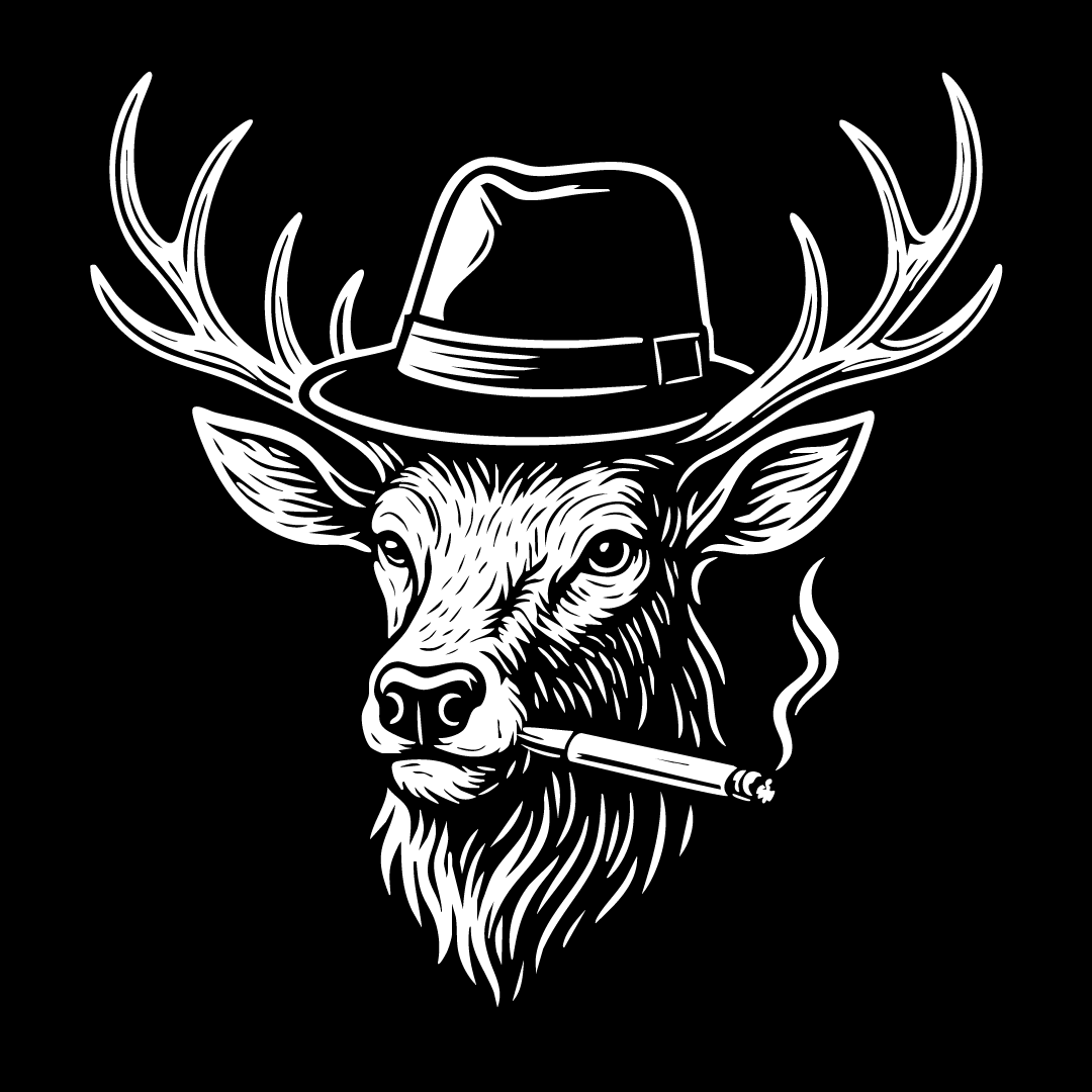 HIRSCH MIT HUT - Herren Bio T-Shirt