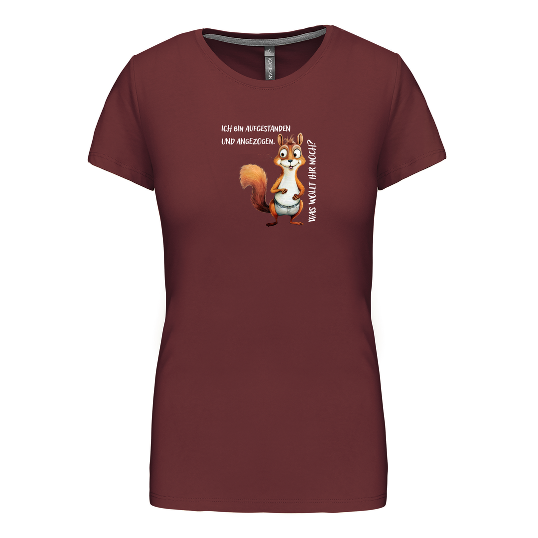 STREIFENHÖRNCHEN - Damen Basic T-Shirt