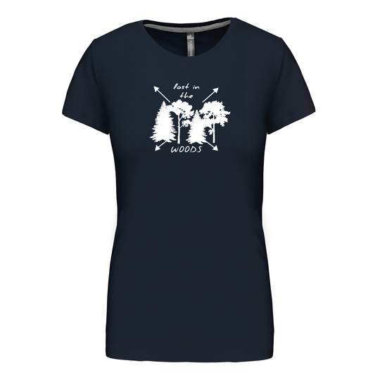 LOST IN THE WOODS - Damen Basic T-Shirt