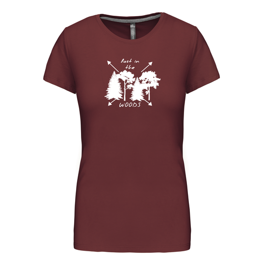 LOST IN THE WOODS - Damen Basic T-Shirt