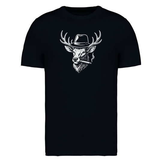 HIRSCH MIT HUT - Herren Bio T-Shirt