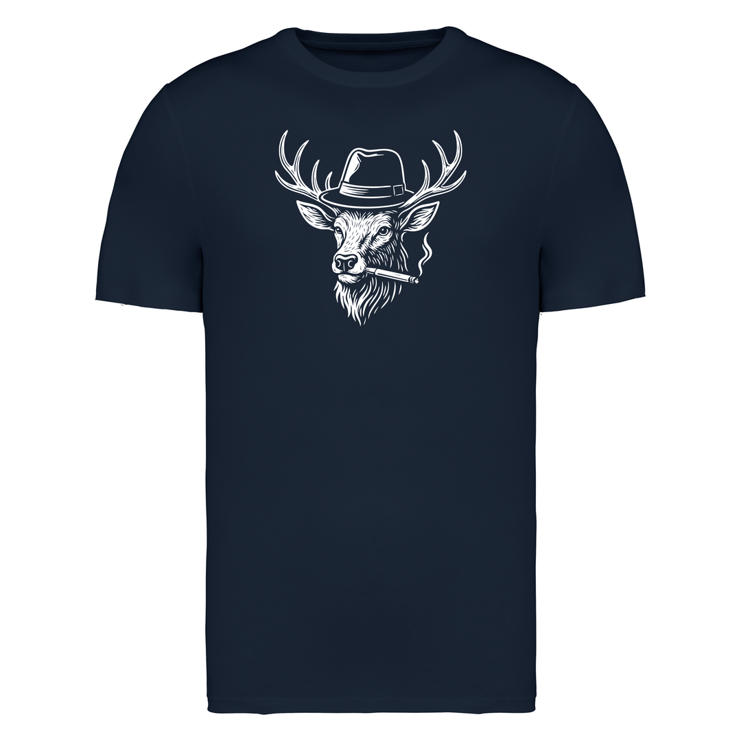 HIRSCH MIT HUT - Herren Bio T-Shirt