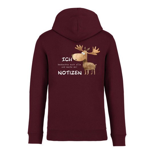 ELCH MACHT NOTIZEN (Rückendruck) - Bio-Hoodie Unisex