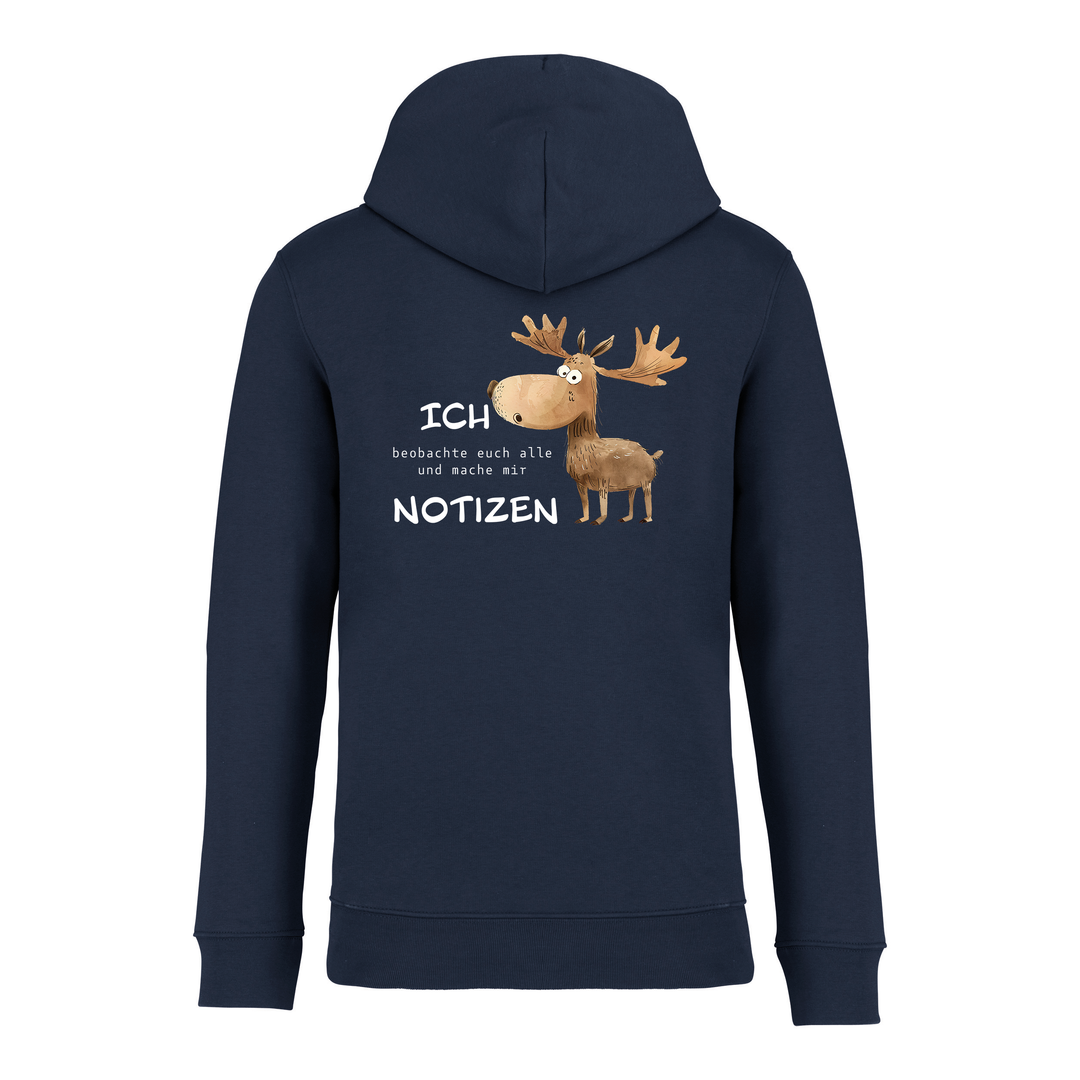 ELCH MACHT NOTIZEN (Rückendruck) - Bio-Hoodie Unisex