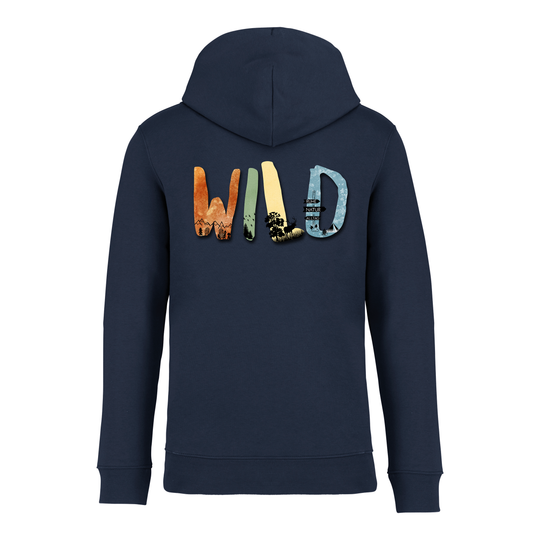 WILD (Rückendruck) - Bio-Hoodie Unisex