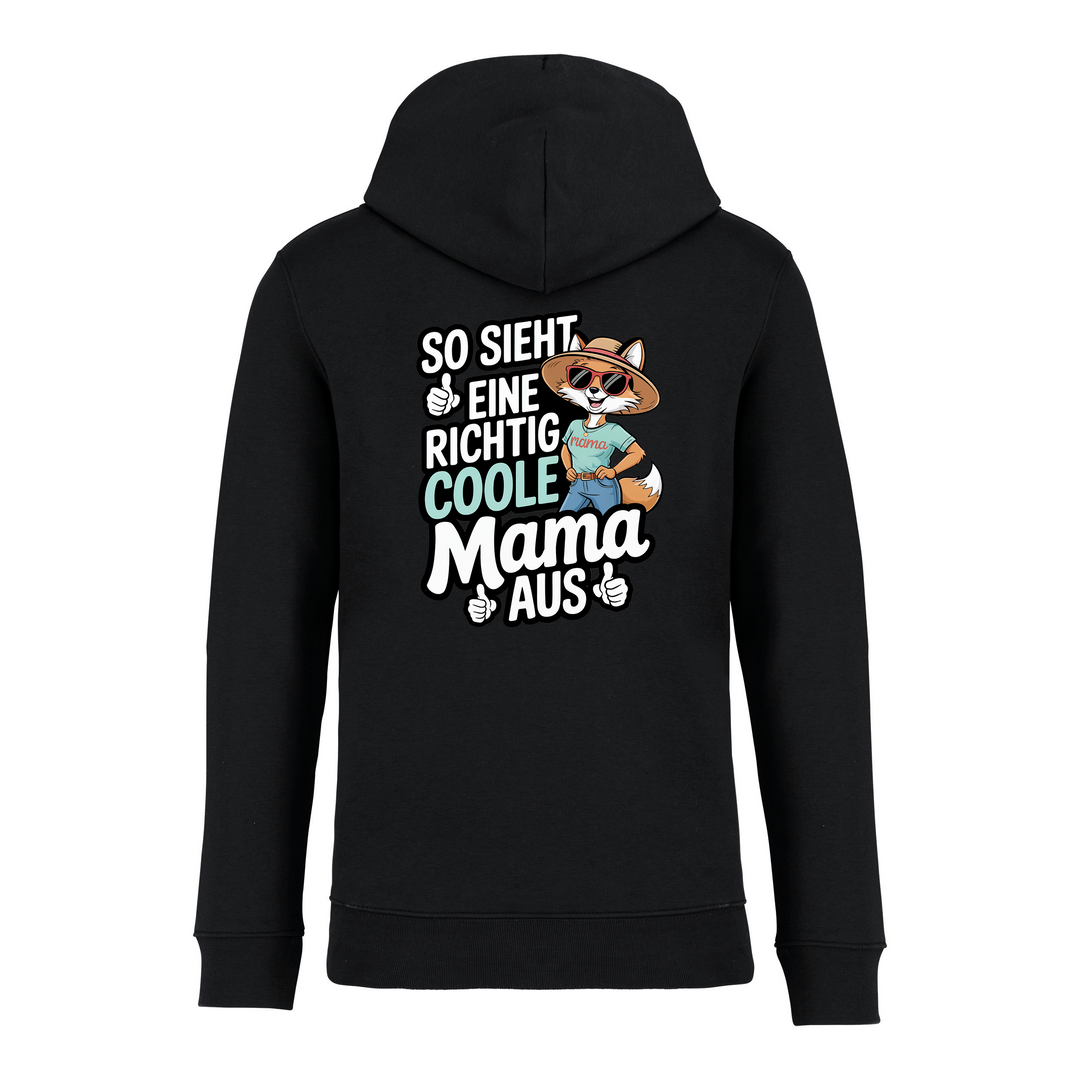 COOLE MAMA (Rückendruck) - Bio Hoodie Unisex