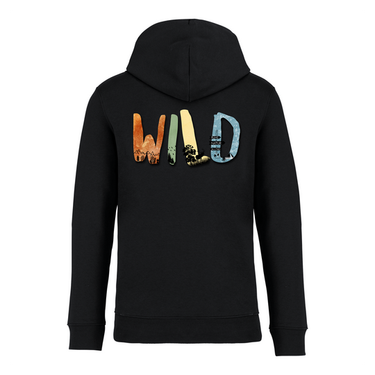 WILD (Rückendruck) - Bio-Hoodie Unisex