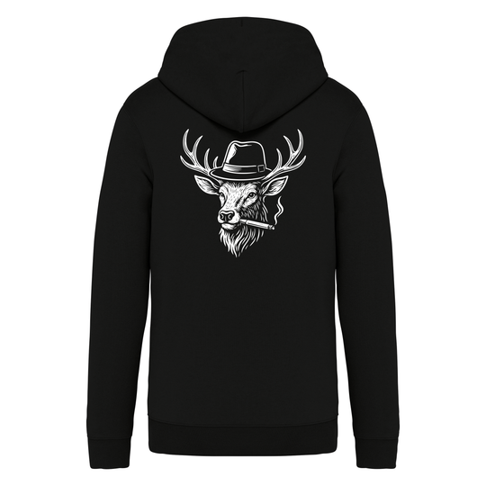 HIRSCH MIT HUT - Bio Sweatjacke Unisex