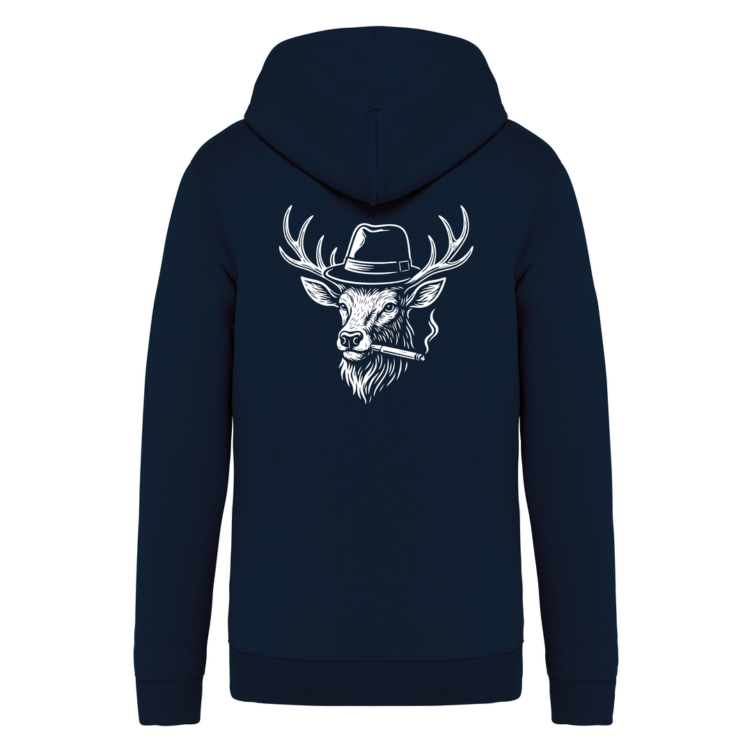 HIRSCH MIT HUT - Bio Sweatjacke Unisex