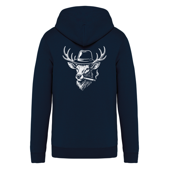 HIRSCH MIT HUT - Bio Sweatjacke Unisex
