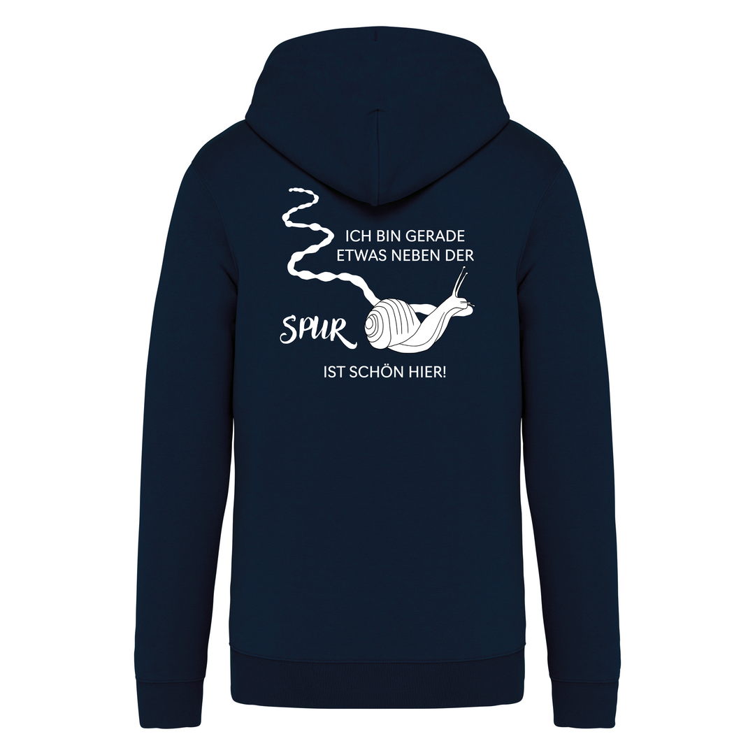 NEBEN DER SPUR SCHNECKE (Rückendruck) - Bio Sweatjacke Unisex