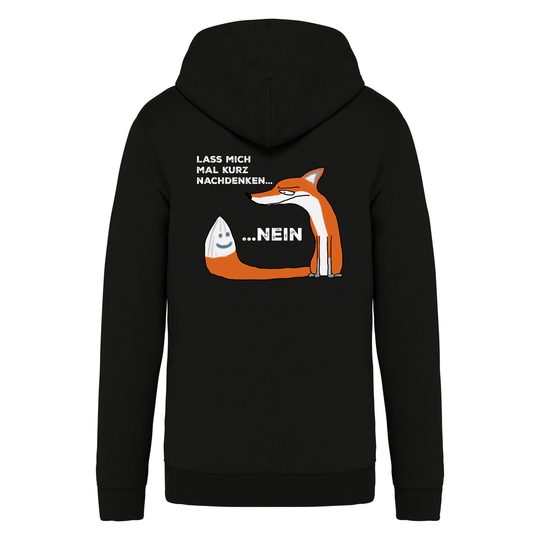 GRIMMIGER FUCHS (Rückendruck) - Bio Sweatjacke Unisex