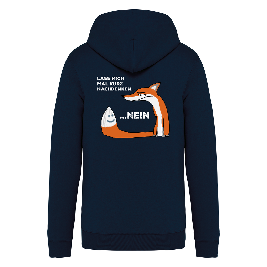 GRIMMIGER FUCHS (Rückendruck) - Bio Sweatjacke Unisex