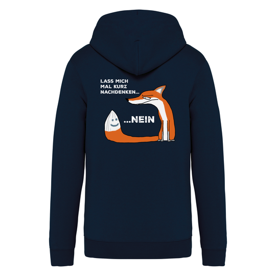 GRIMMIGER FUCHS (Rückendruck) - Bio Sweatjacke Unisex
