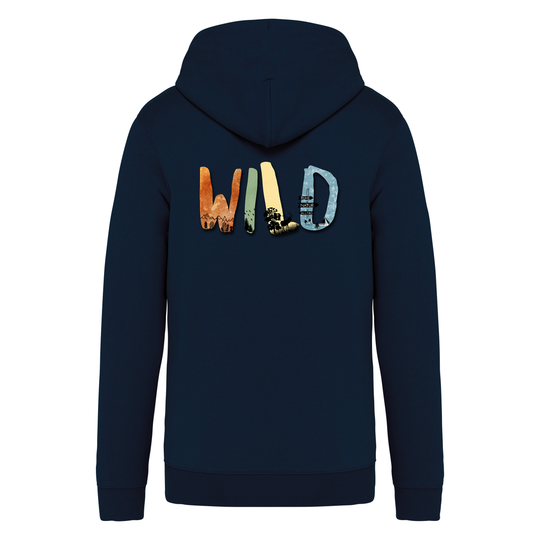 WILD (Rückendruck) - Bio Sweatjacke Unisex