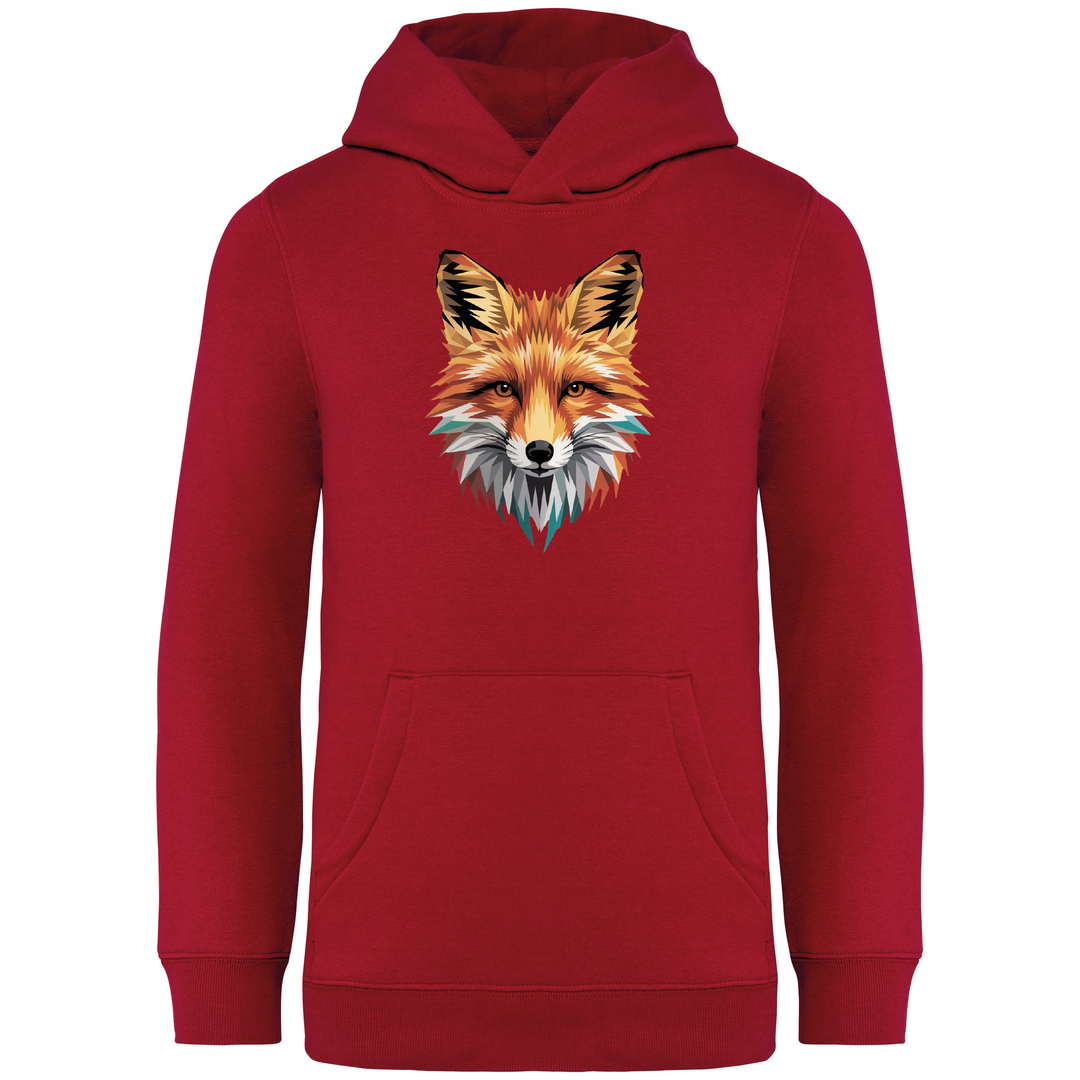 FUCHS LOW POLY - Kinder Bio Hoodie