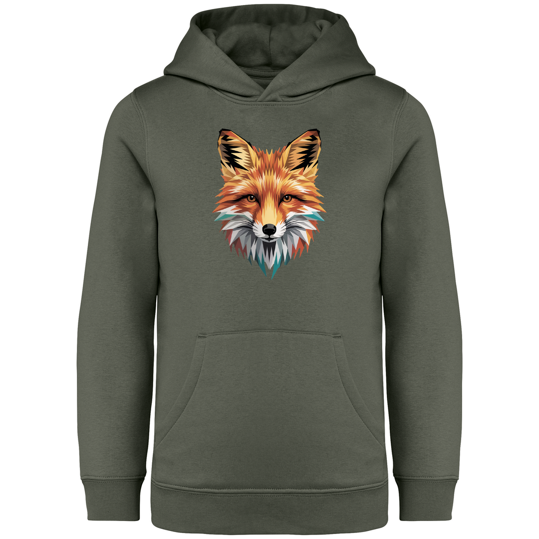 FUCHS LOW POLY - Kinder Bio Hoodie