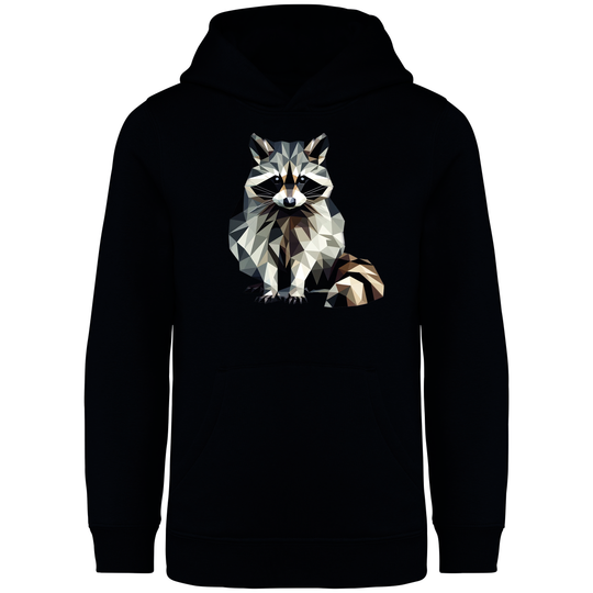 WASCHBÄR LOW POLY - Kinder Bio Hoodie