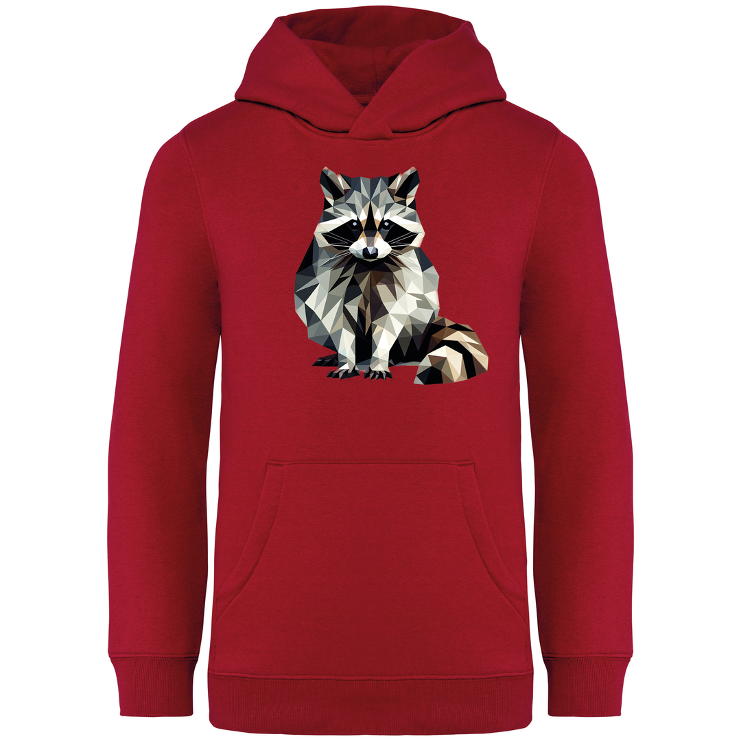 WASCHBÄR LOW POLY - Kinder Bio Hoodie