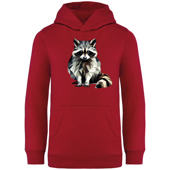 WASCHBÄR LOW POLY - Kinder Bio Hoodie