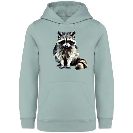 WASCHBÄR LOW POLY - Kinder Bio Hoodie