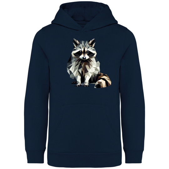 WASCHBÄR LOW POLY - Kinder Bio Hoodie