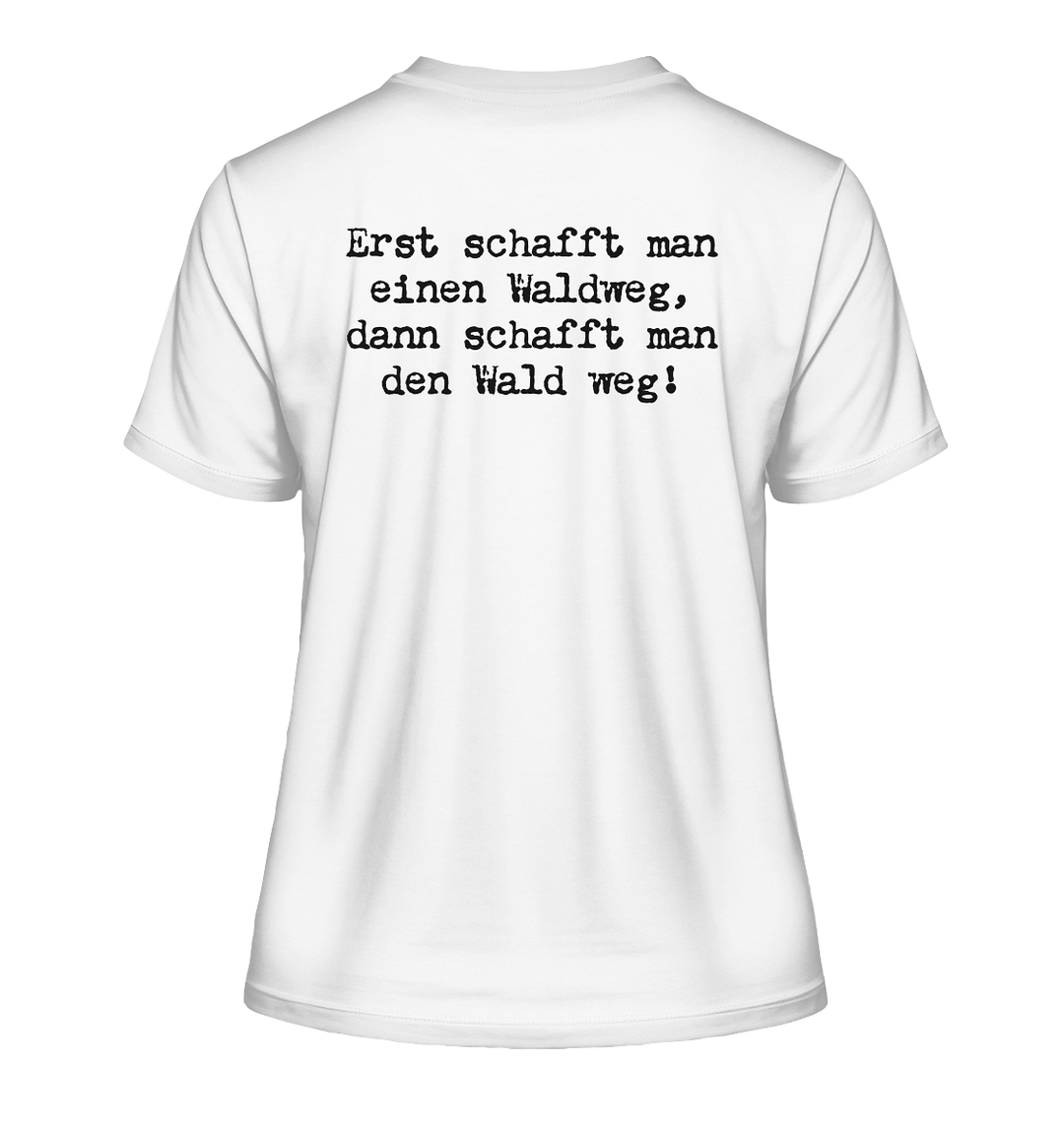 WALDWEG - Damen Bio T-Shirt (Backprint)