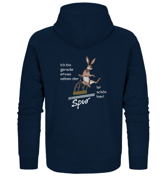 NEBEN DER SPUR - HASE - Bio Zipper Unisex