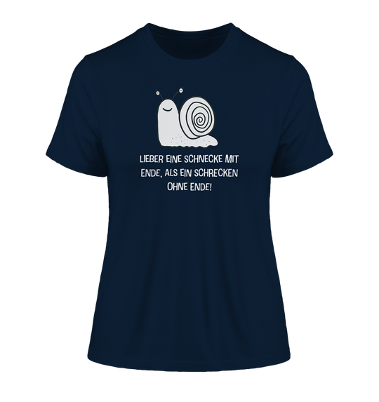 SCHNECKE MIT ENDE - Damen Bio T-Shirt