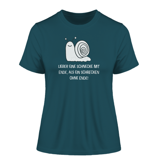 SCHNECKE MIT ENDE - Damen Bio T-Shirt