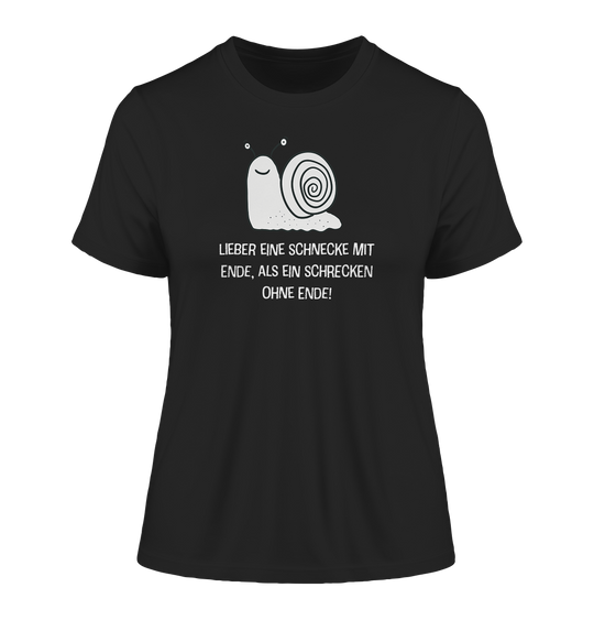 SCHNECKE MIT ENDE - Damen Bio T-Shirt