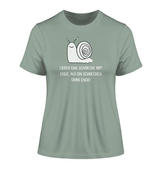 SCHNECKE MIT ENDE - Damen Bio T-Shirt