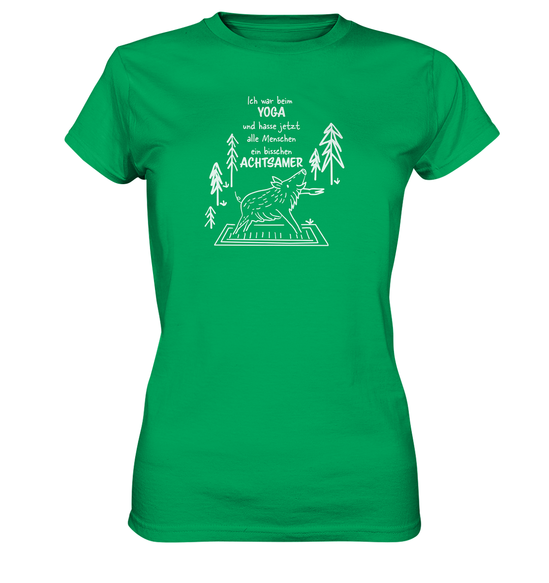 YOGA-WILDSCHWEIN - Damen Premium T-Shirt