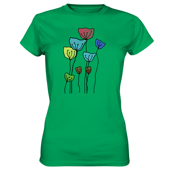 BUNTE BLUMEN - Damen Premium T-Shirt