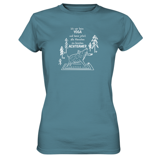 YOGA-WILDSCHWEIN - Damen Premium T-Shirt