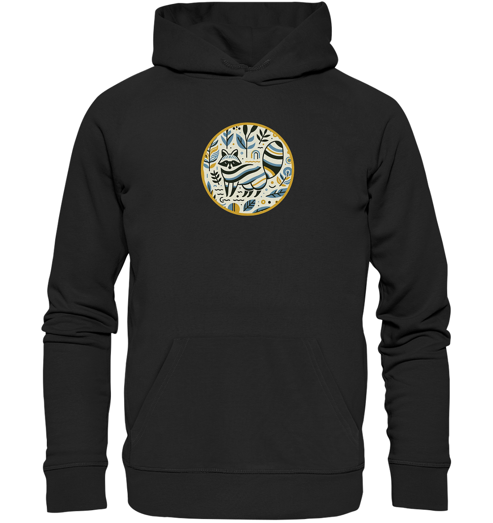 WASCHBÄR IM KREIS - Organic Hoodie