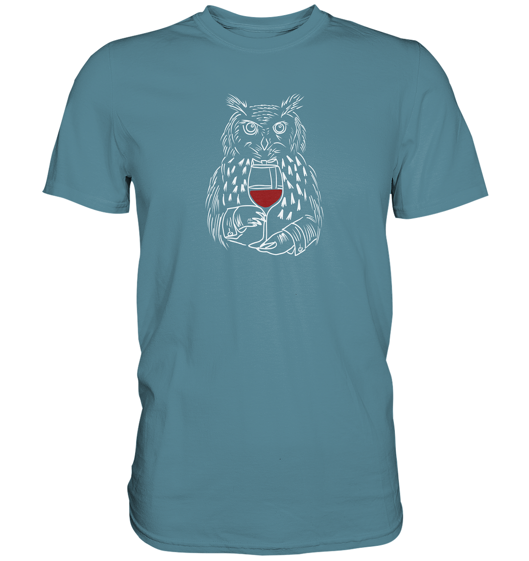 UHU MIT WEIN - Herren Premium T-Shirt